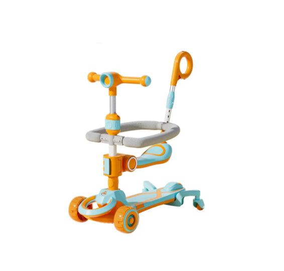 ALL AGE SCOOTY W/ SUPPORT AND PUSH HANDLE