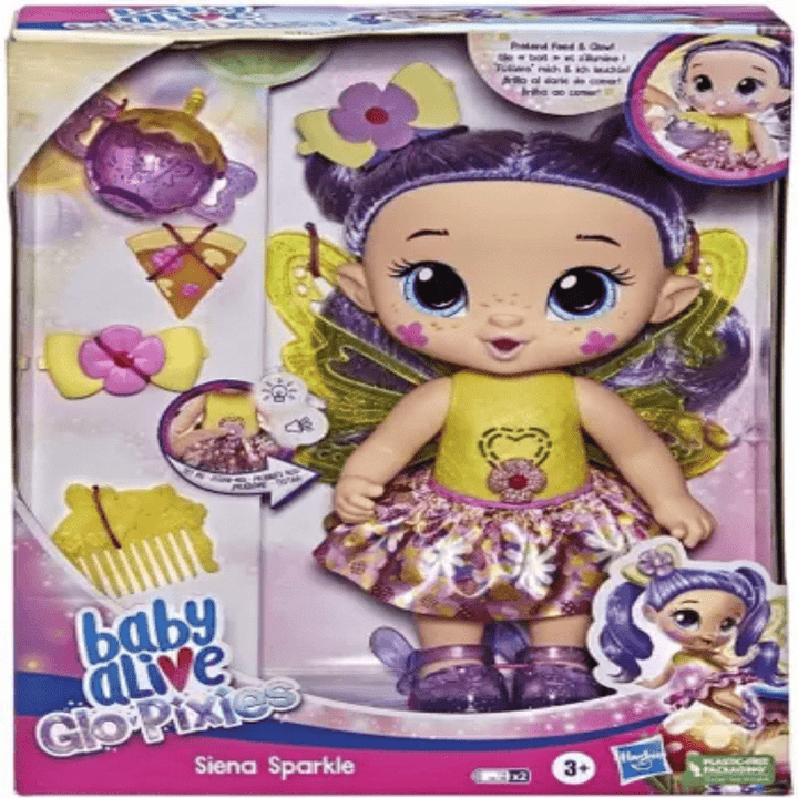 BABY ALIVE GLO PIXIES SIENA SPARKLE DOLL F2593