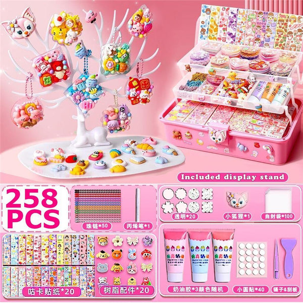 258PCS DIY STICKERS AND PASTING BOX