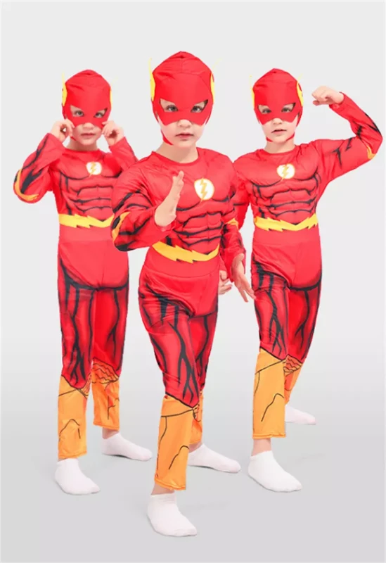 KIDS FLASH COSTUME WITH MASK